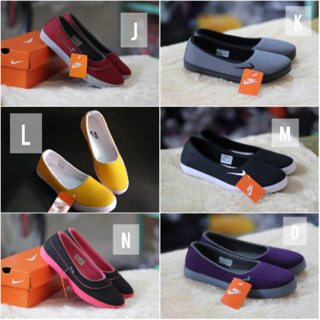 Nikee Sepatu Flat/Slop/Slip On Wanita Dewasa (36 37 38 39 40 41 42 43)