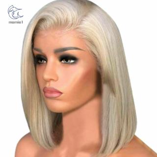 Wig Rambut  Palsu Wanita Model  Bob Pendek Lurus  Poni  Depan  