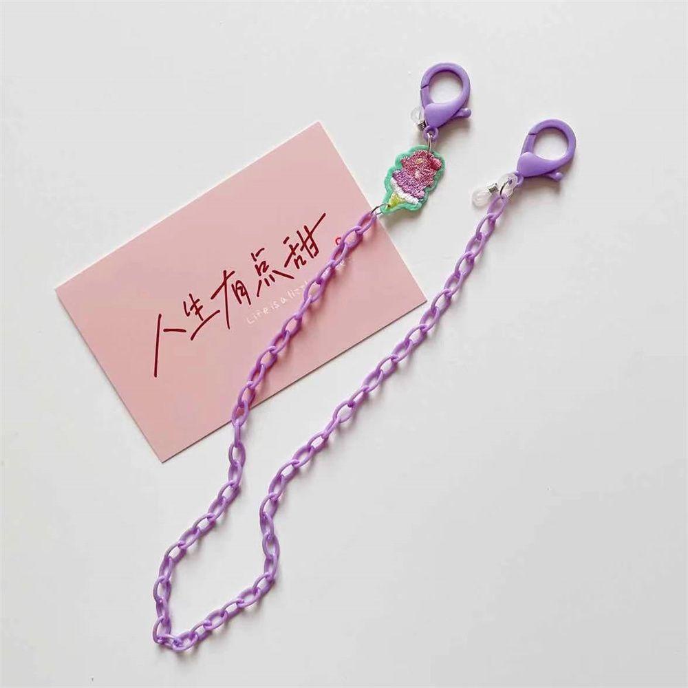 Lily Kartun Rantai Kacamata Wanita Adjustable Leher Rantai Wajah Lanyard Kacamata Tali