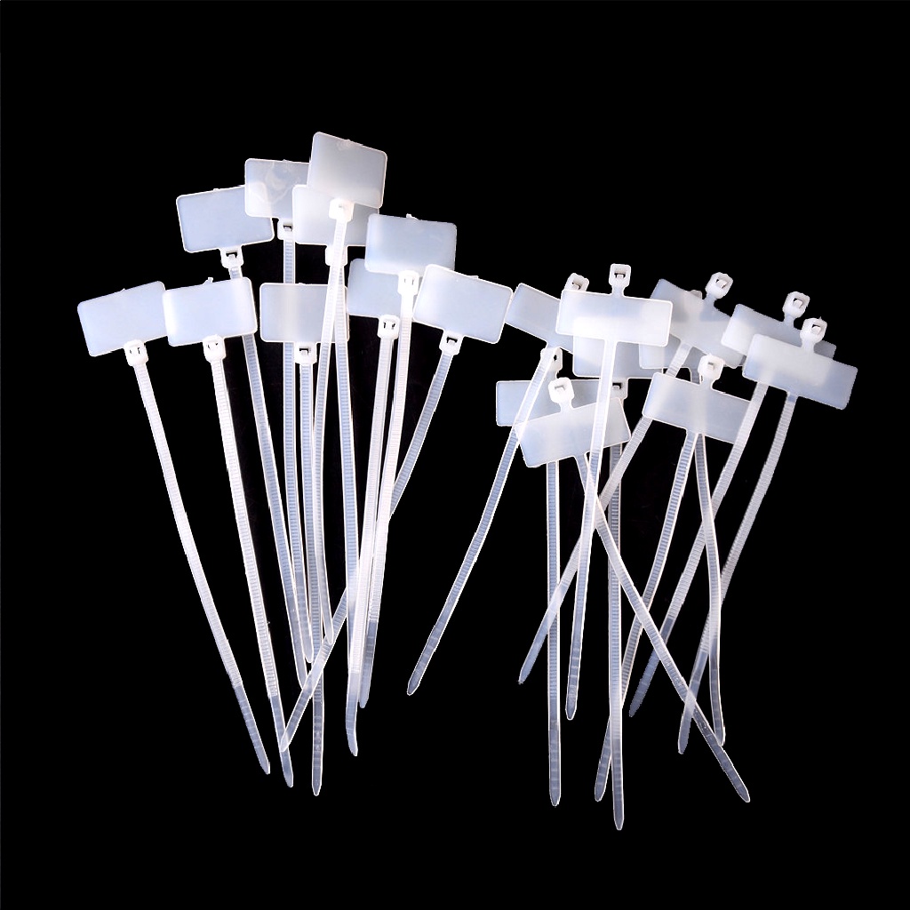 100pcs Tag Label Kabel Power RJ45 RJ12 Bahan Nilon