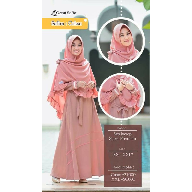 set gamis gerai cinta saffa preloved PL