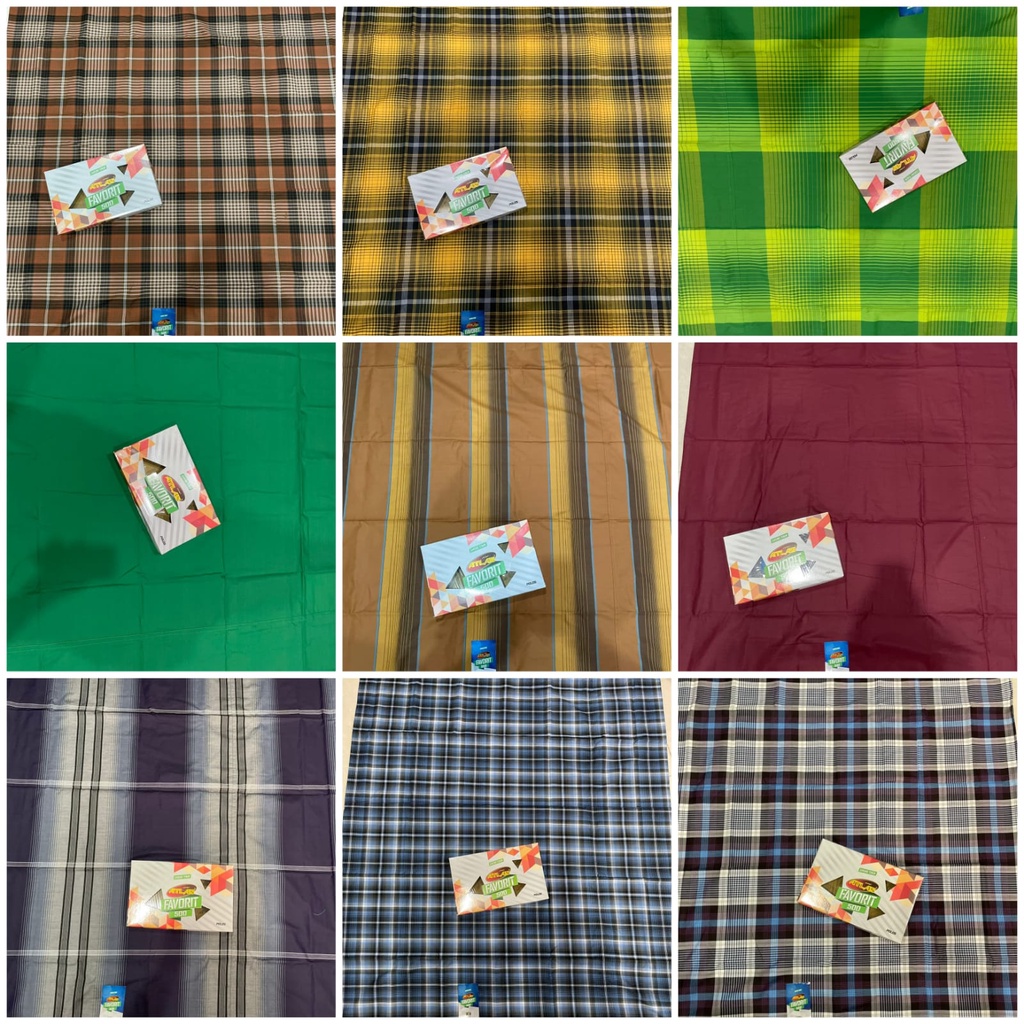 Sarung Atlas Polos Favorit 500- Varian motif tersedia