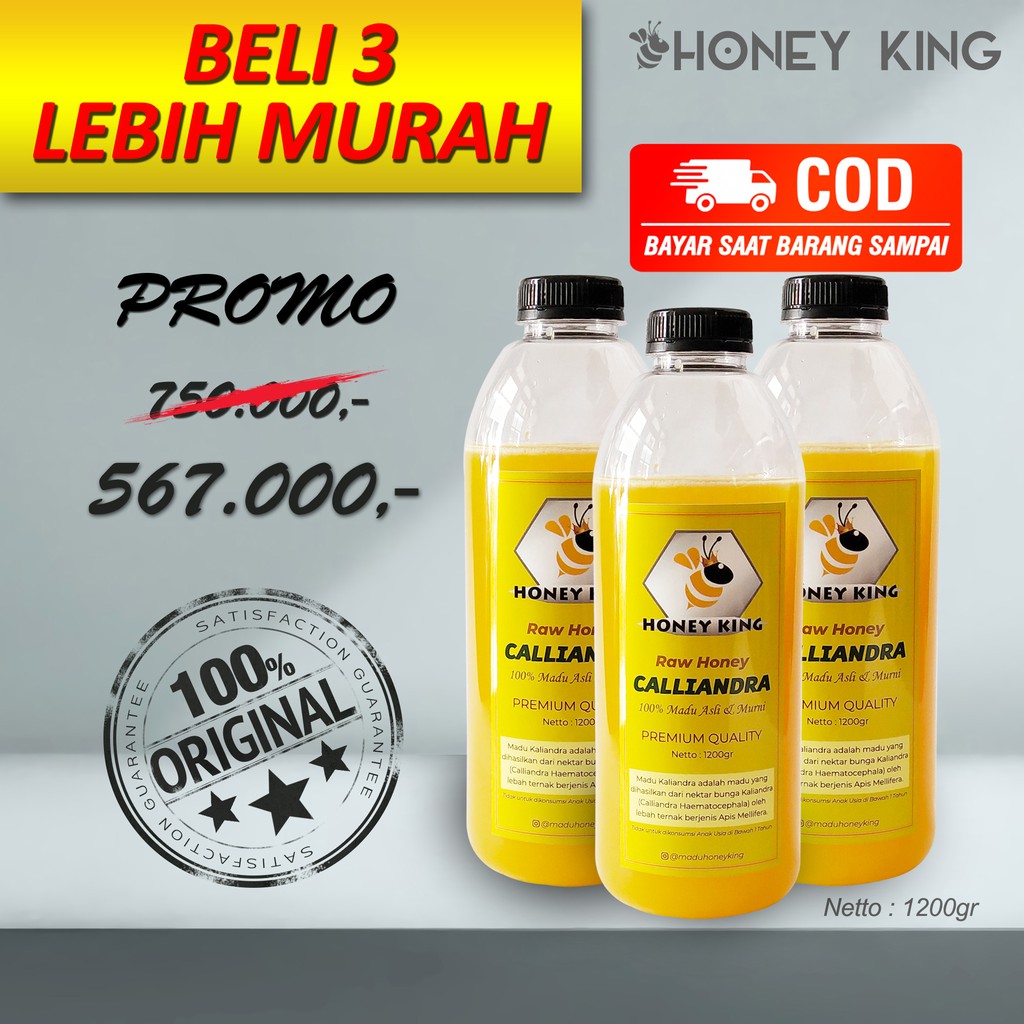 

Madu Asli Murni HONEY KING CALLIANDRA 1200gr 100% ORIGINAL (3 Bottles)