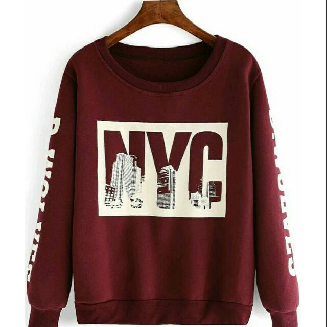 Sweater kekinian NYC sweater sweater murah sweater keren sweater cewek grosir baju