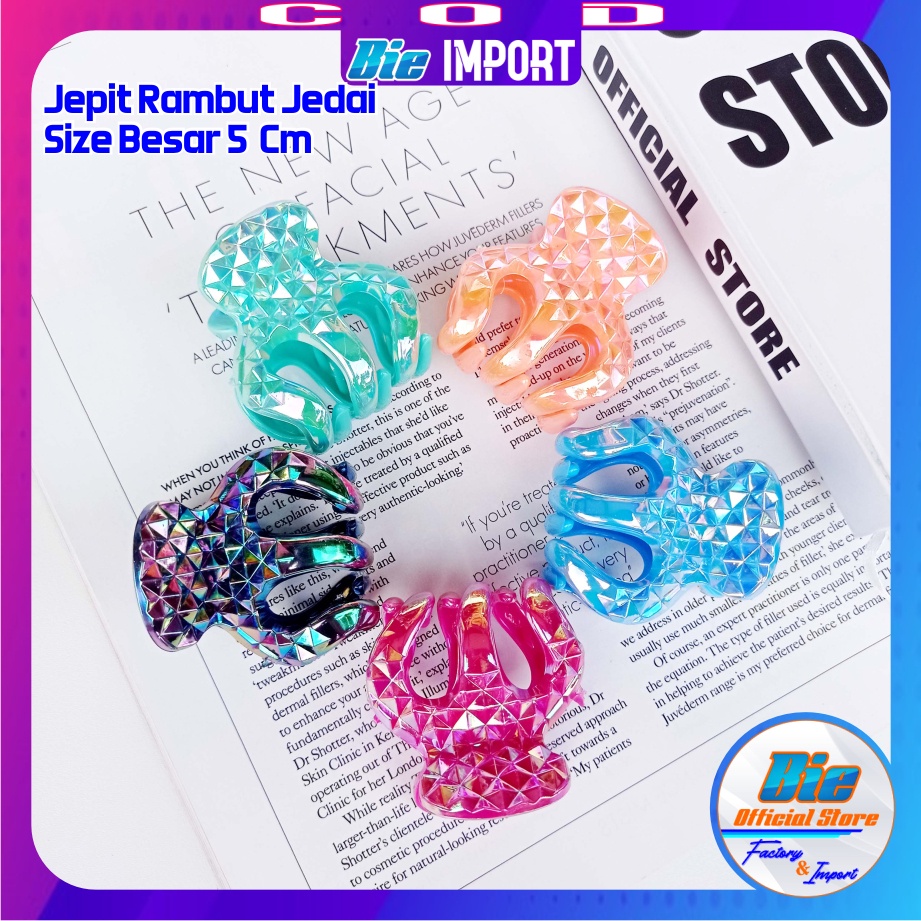 Jepit Jedai Bangkok Ori Besar Model Diamond Color Premium Impor Best Seller