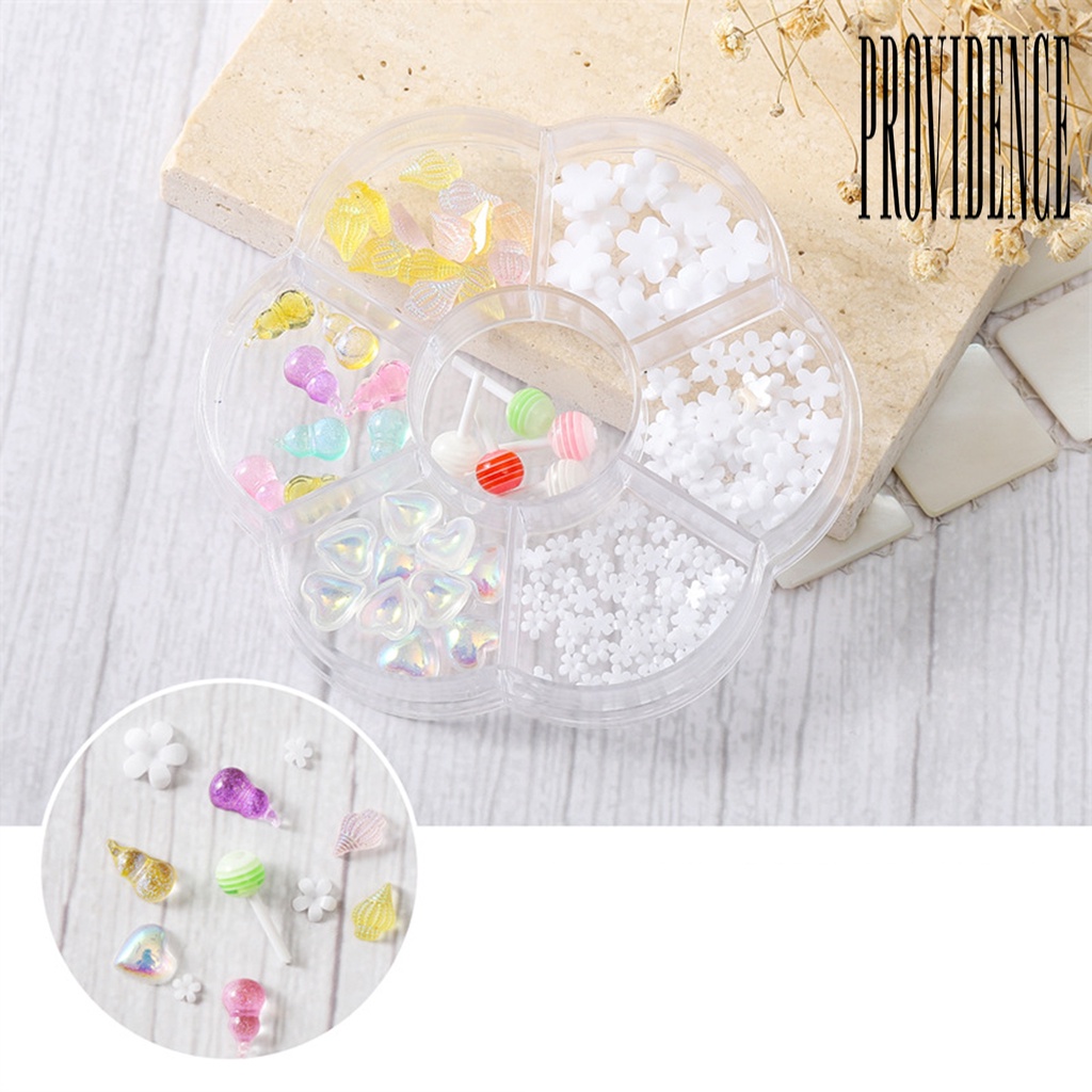 1 Kotak Ornamen 3D Bentuk Kartun Beruang Ikatan Simpul Bahan Resin Untuk Nail Art