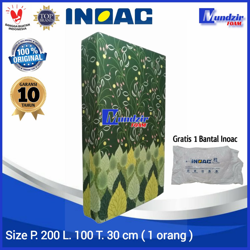Kasur Busa Inoac Single 200x100x30 Tebal 30 cm EON LG D23 Density 23 Garansi 10 tahun