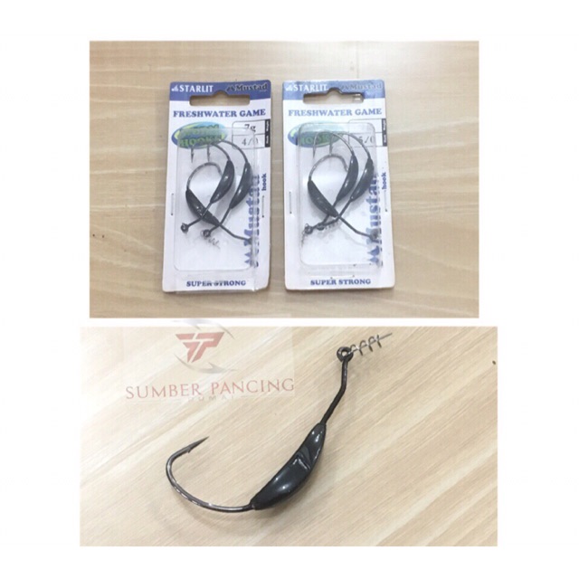 STARLIT MUSTAD WORM HOOK