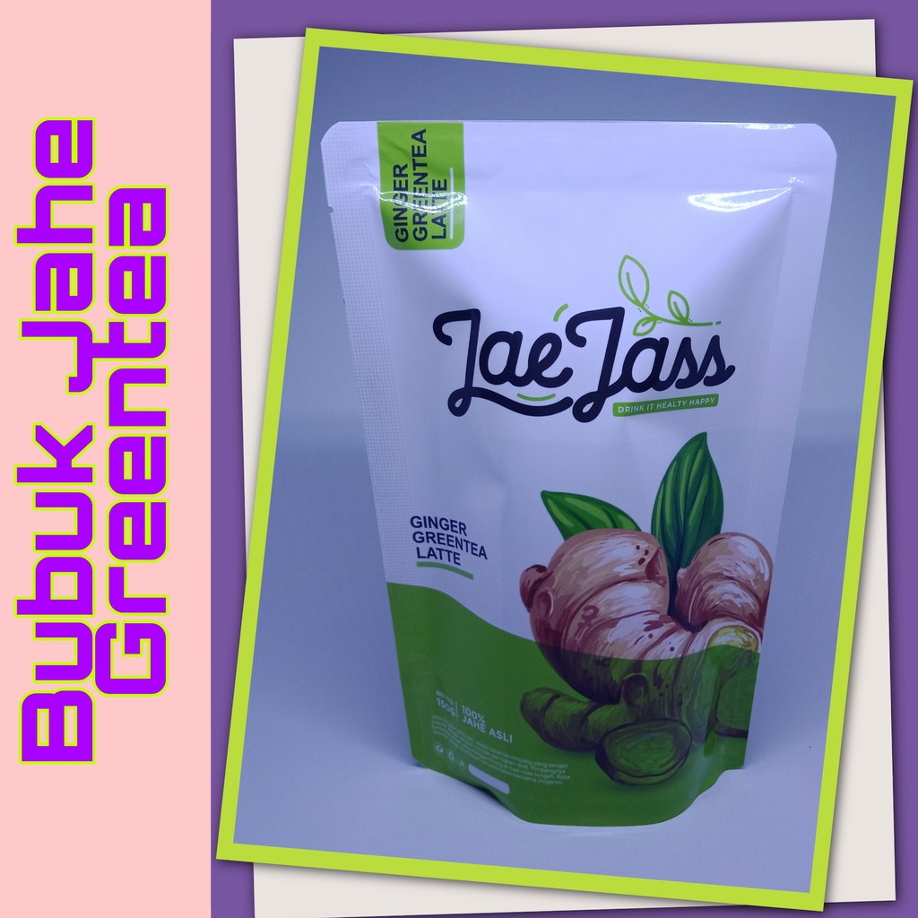 

Bubuk jahe greentea latte/Wedang jahe greentea/sari jahe/jahe merah