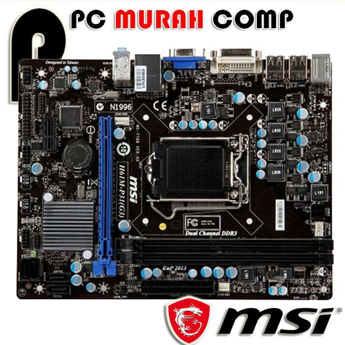 Mainboard Mobo Motherboard Intel Soket 1155 H61 ONBOARD