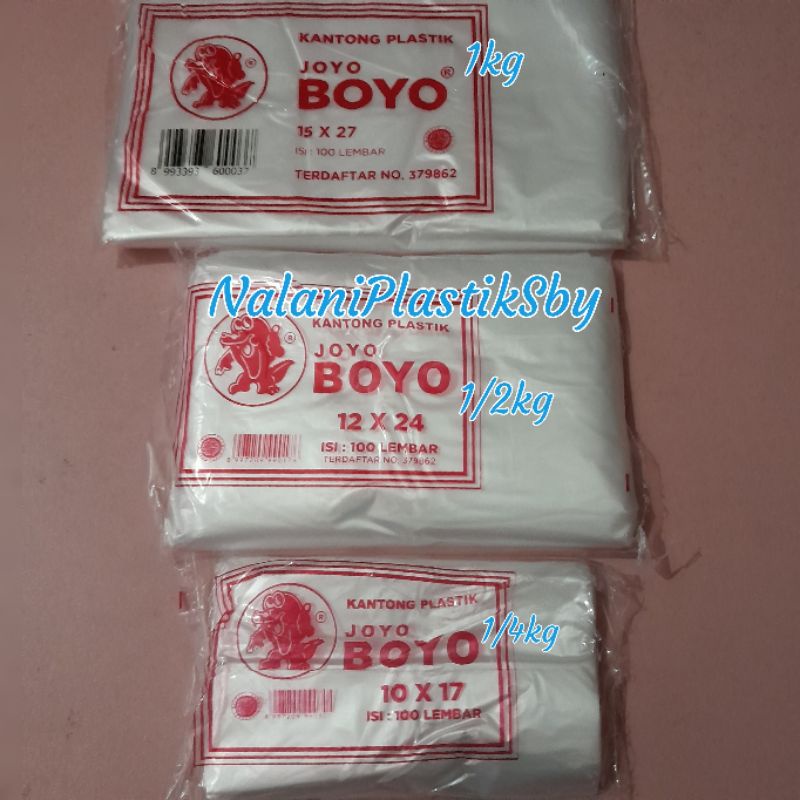 PLASTIK JOYO BOYO UK.1KG,1/2KG,1/4KG