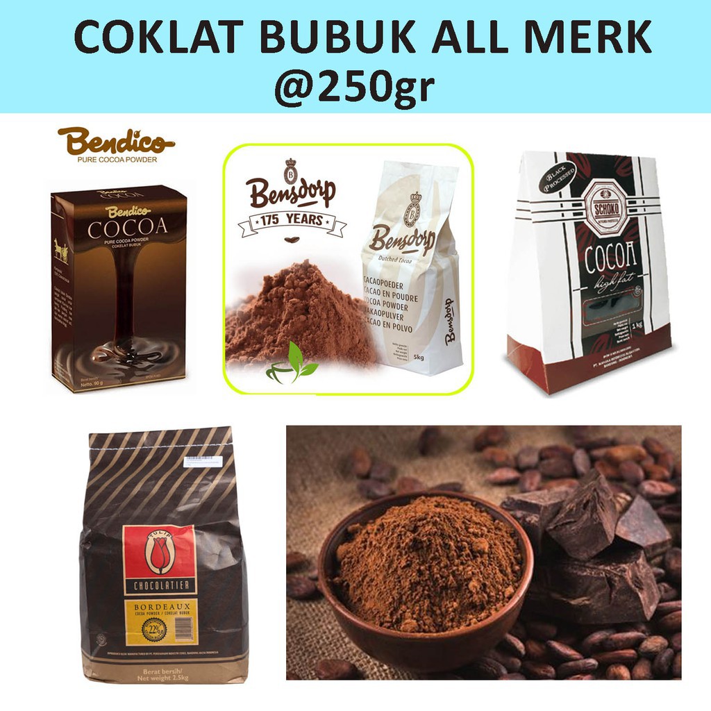 

promo Coklat bubuk 250 gr All merk bahan kue