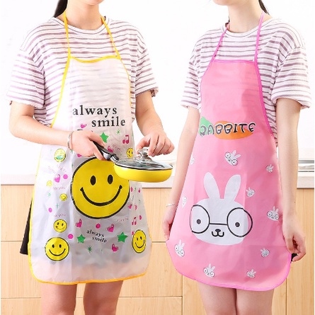 Celemek Dapur Waterproof / Apron Waterproof Karakter Anti Air Dan Minyak Kain Pelindung Dari minyak Atau Air