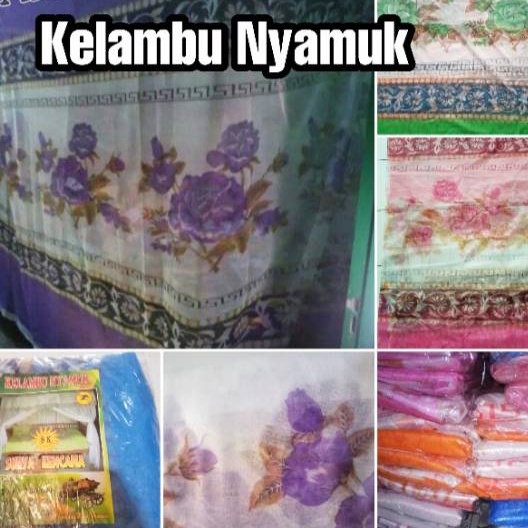 KELAMBU NYAMUK GRADE A Tebal/Kelambu Tidur/Kerodong Anti nyamuk motif bunga mawar