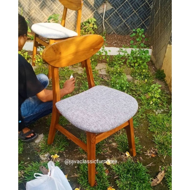 KURSI MAKAN ROPAN JOK JATI / KURSI CAFE BAR RESTO MINIMALIS MURAH MENTAH FINISHING NATURAL JEPARA-1