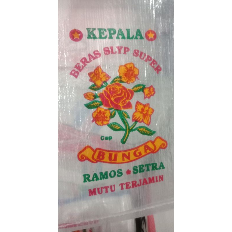 

Karung Beras transparan merk BUNGA 5kg