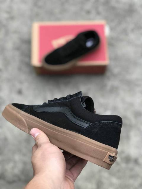 VANS OLDSKOOL BLACK GUM WAFFLE DT