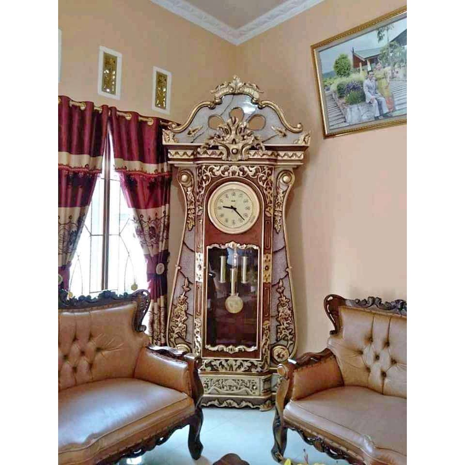 Lemari Jam Hias Jati Jepara