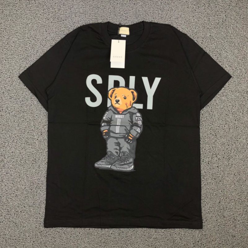 TSHIRT KAOS BAJU GUCCI BEAR YEEZY BOOST SPLY BLACK AUTHENTIC ORIGINAL