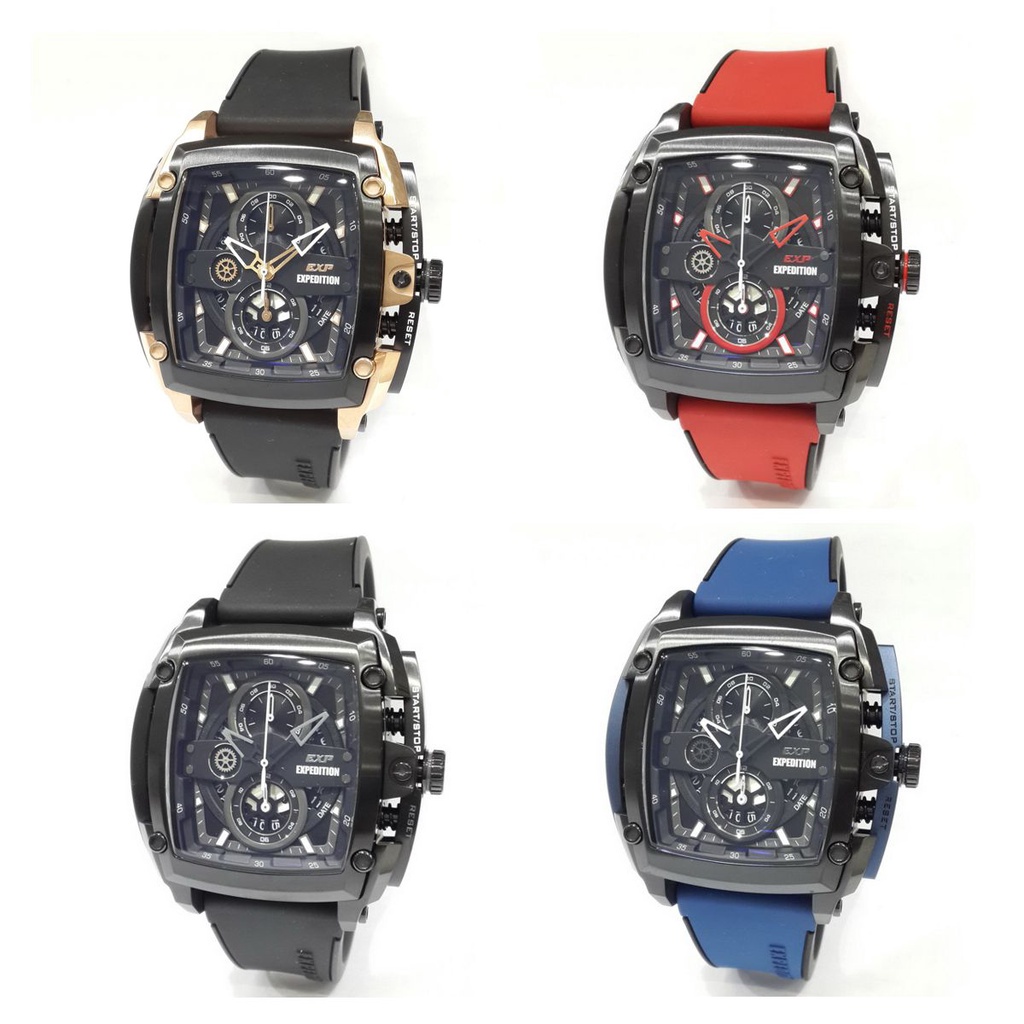 EXP Expedition Chronograph 3008MCR Rubber Jam Tangan Pria