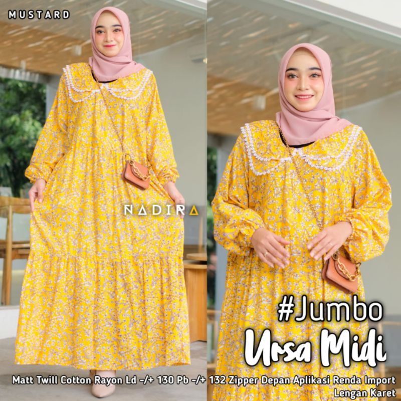 ursa midi jumbo ld 130cm gamis jumbo midi jumbo blouse jumbo baju jumbo gamis maxy jumbo dress