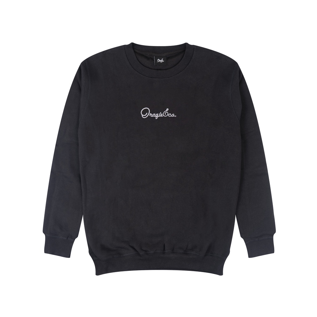 Oraqle Sweater Pullover Hoodie LETTER CREW BLACK