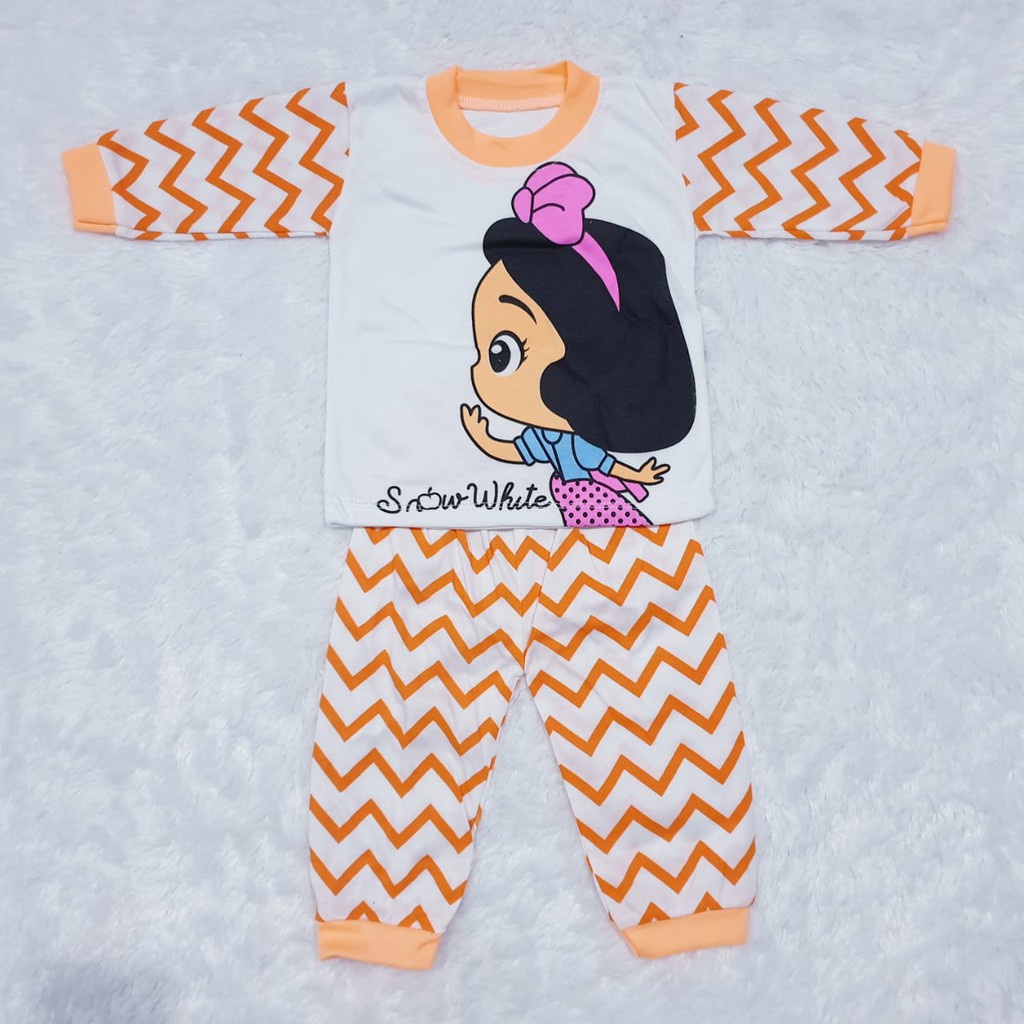 COD Bayar Ditempat Baju Baby Piyama Panjang Snow White Baby Alicia