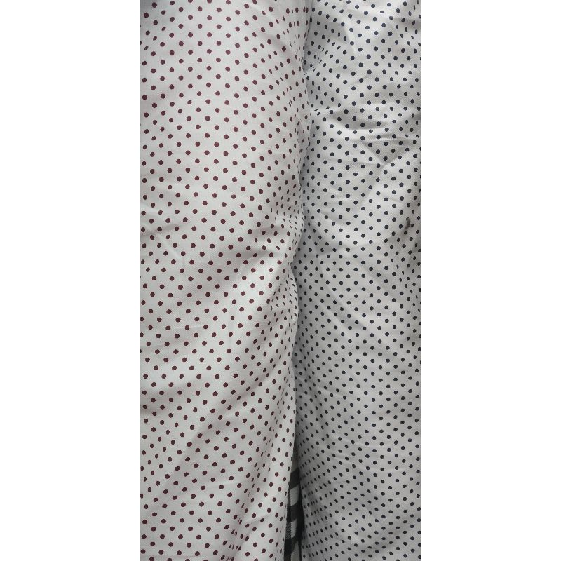 bahan kain katun jepang catoon japan desain polkadot dasar putih