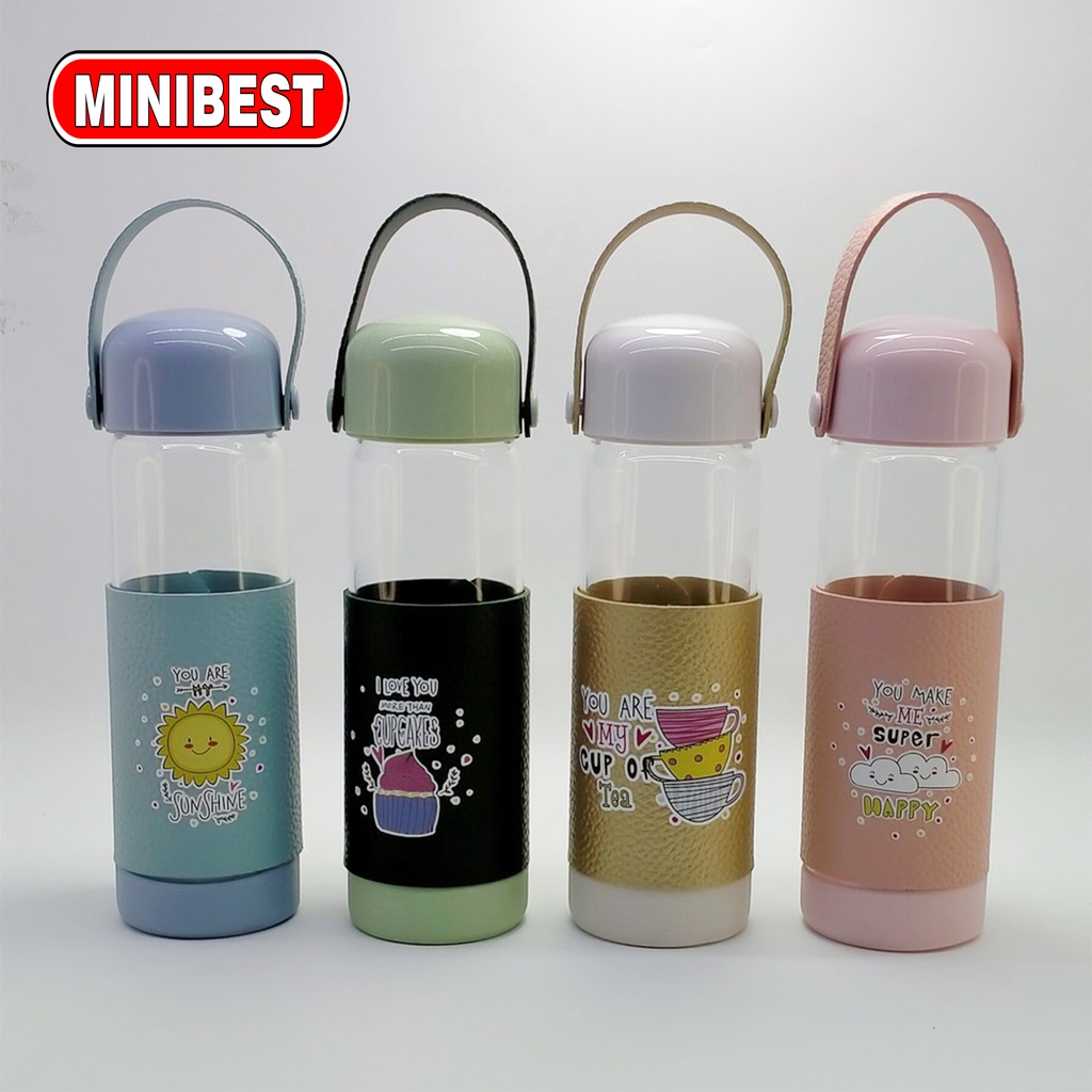 Botol Minum Kaca - Tumbler Kaca 400ML