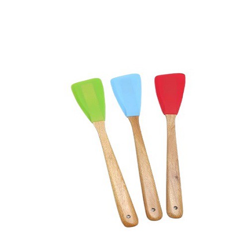 COOKS HABIT - Silicone Stroke Turner 32 CM | Sutil Spatula Silikon Teflon Tahan Panas l Sodet Gagang Kayu