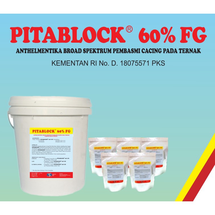 Jual Obat Cacing Ayam SAPI KAMBING DOMBA Pitablock 60 FG Multifarma