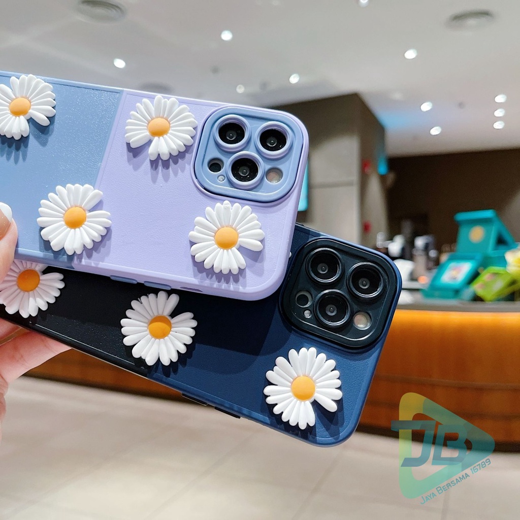 CASE FYP 2IN1 BUNGA DAISY 3D FOR ALL TYPE HANDPHONE OPPO VIVO SAMSUNG REALME XIAOMI INFINIX IPHONE JB5900