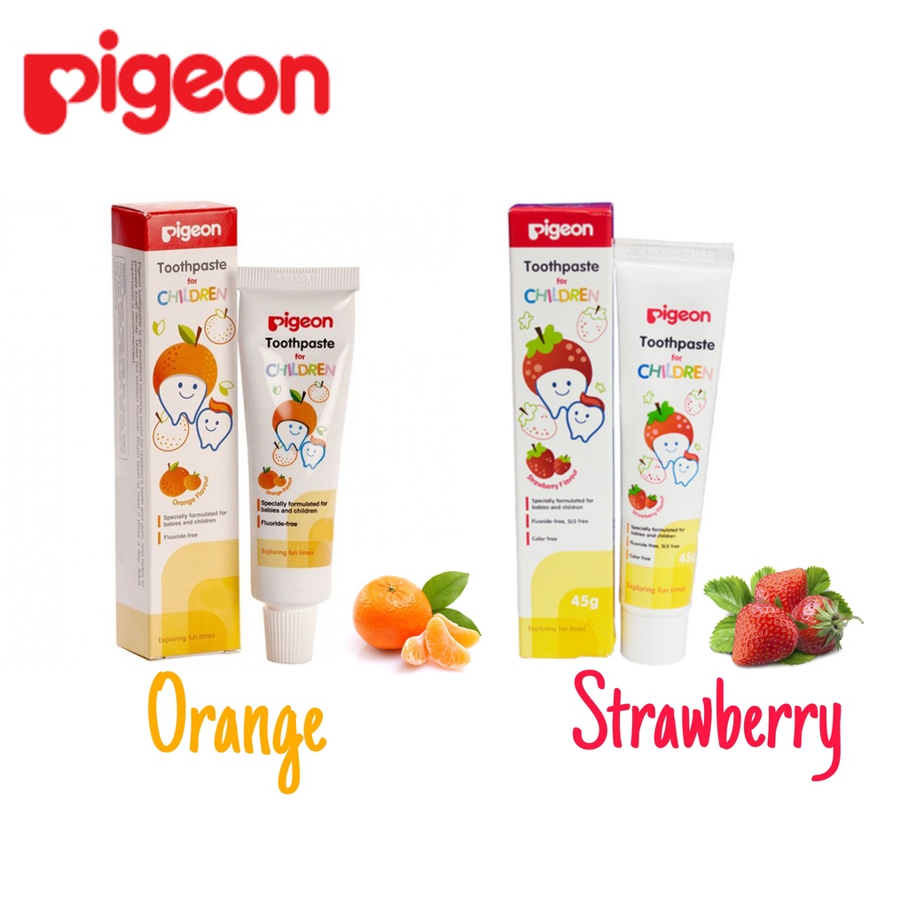 Pasta Gigi Anak Pigeon - Odol Pigeon - Kids Tooth Paste Toothpaste Strawberry &amp; Orange New