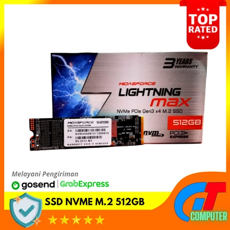 SSD NVME M.2 512GB MIDASFORCE LIGHTNING MAX SSD NVMe M.2 PCIe Gen3 x4 NVME M2sata