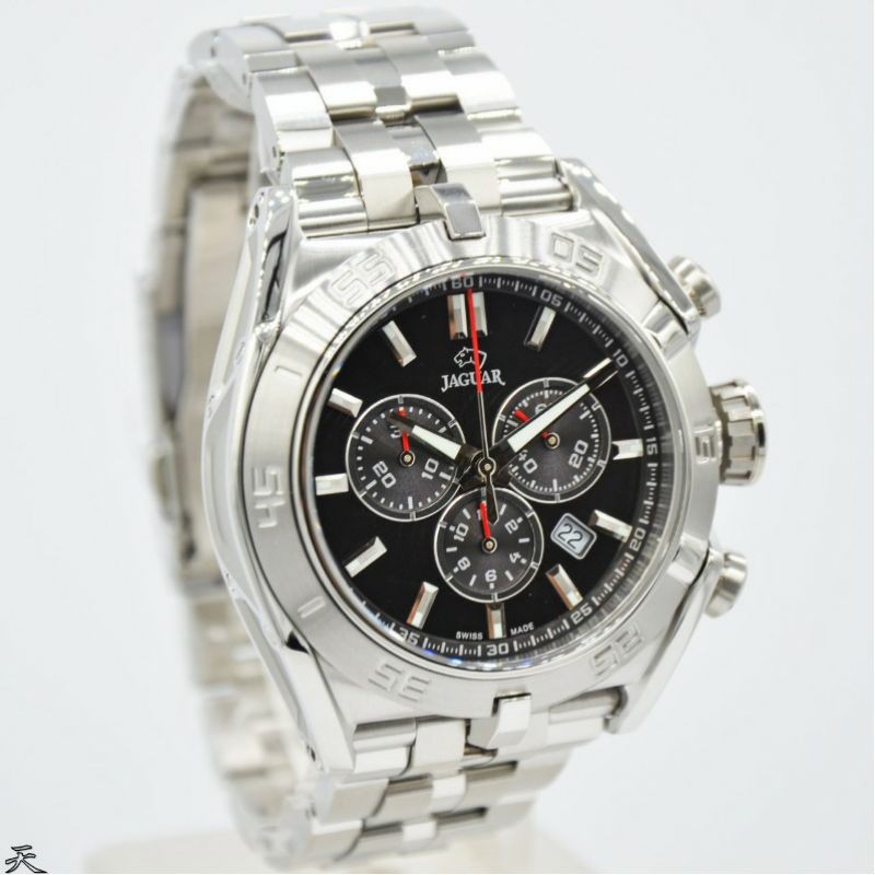 Jam Tangan Pria Jaguar J852 Silver Rantai Original Swiss Made