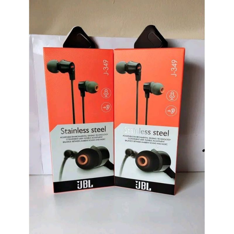 Handsfree Rub-ber series JBL J-349 Stereo Bass Premium Quality