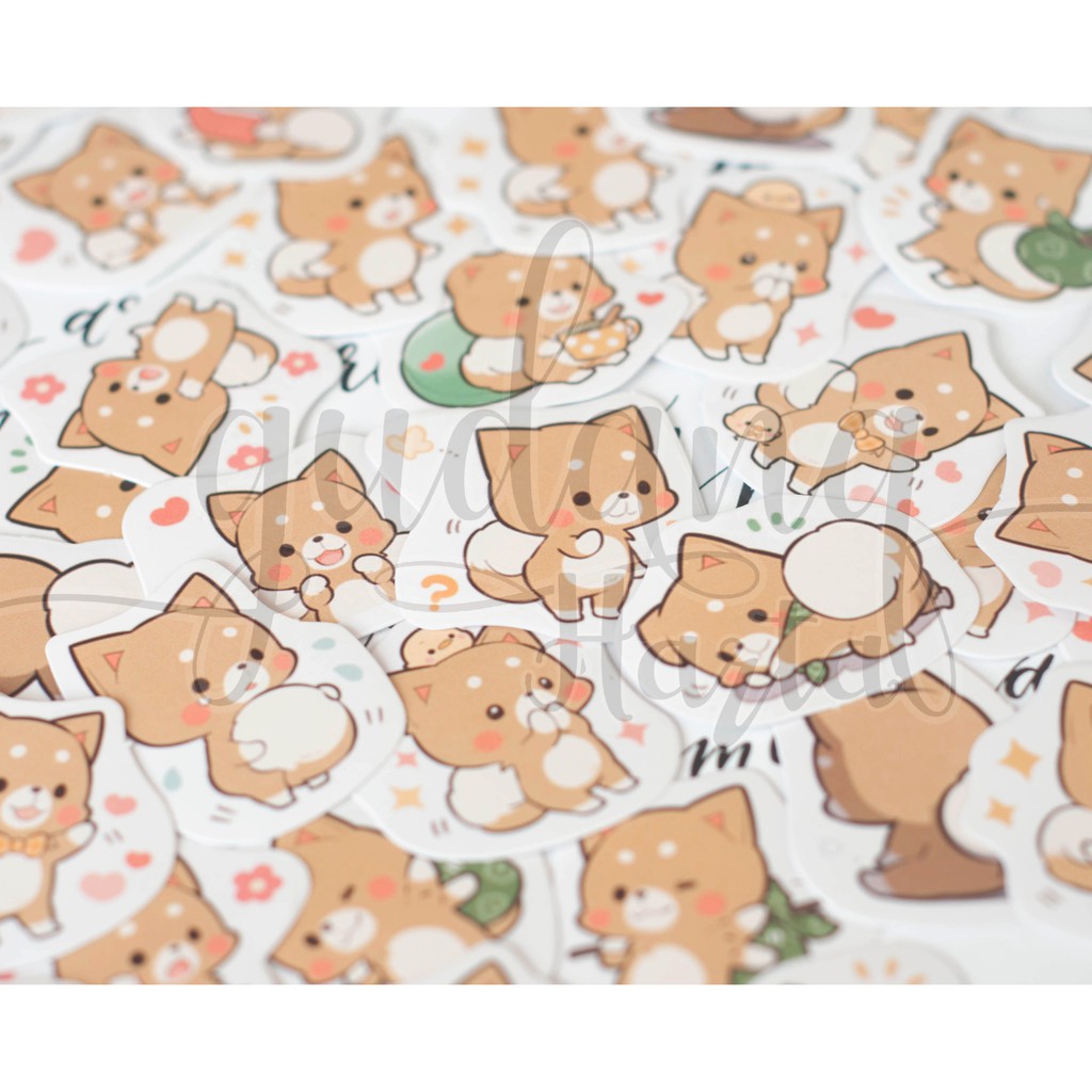 Stiker Kertas Shiba Inu Anjing Lucu Unik Lucu DIY Scrapbook 303303