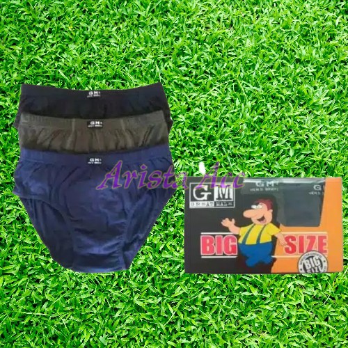 3pcs - CD/ Celana dalam pria Jumbo GM Jumbo XXL XXXL XXXXL- Great Male Jumbo 4016 / 41012