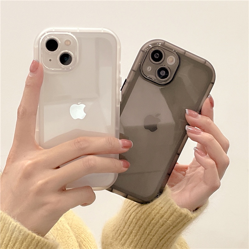 IPHONE Soft Case Pelindung Kamera Bumper Transparan Tahan Banting 13 Pro Max 11 12 XS XR X 12 11 Pro Max 13