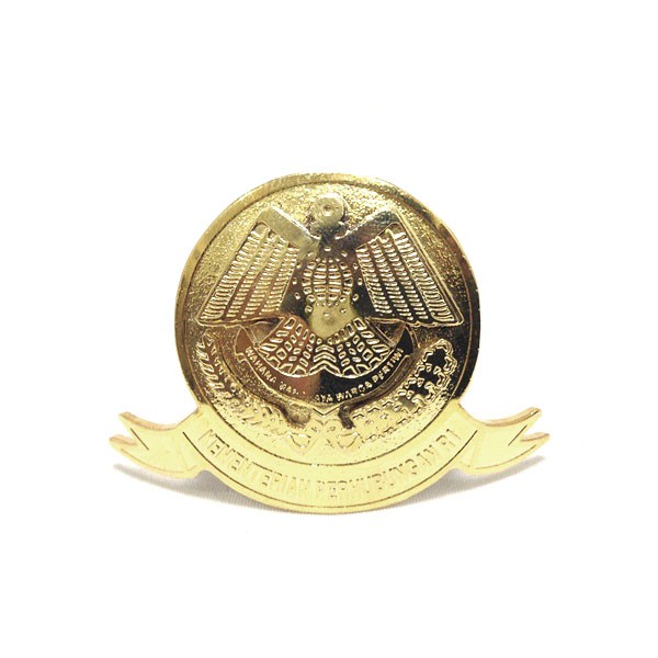 Pin Bros Bross Timbul Logo Emblem Magnet - Kemenhub Gold