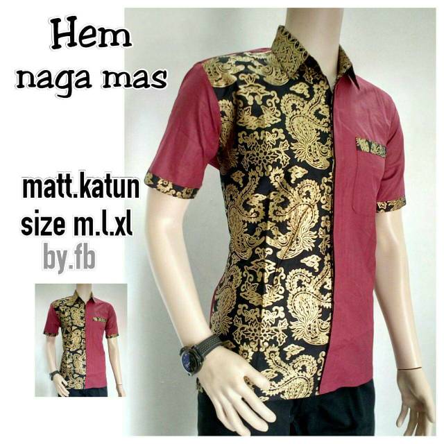 BAJU BATIK HEM NAGA MAS
