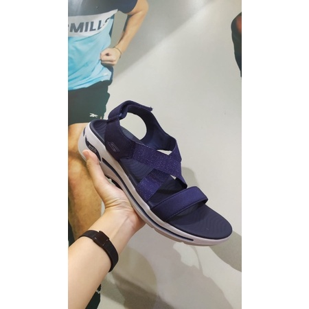 Ori Sale 50% Sandal sepatu Skechers Arch fit NavyHitam Women