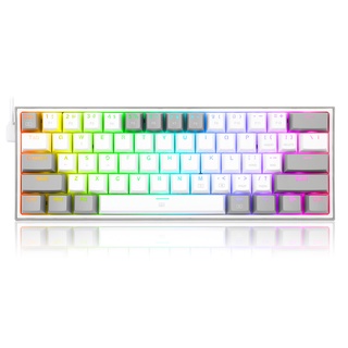 Redragon Mechanical Gaming Keyboard 60% WHITE GREY FIZZ - K617RGB