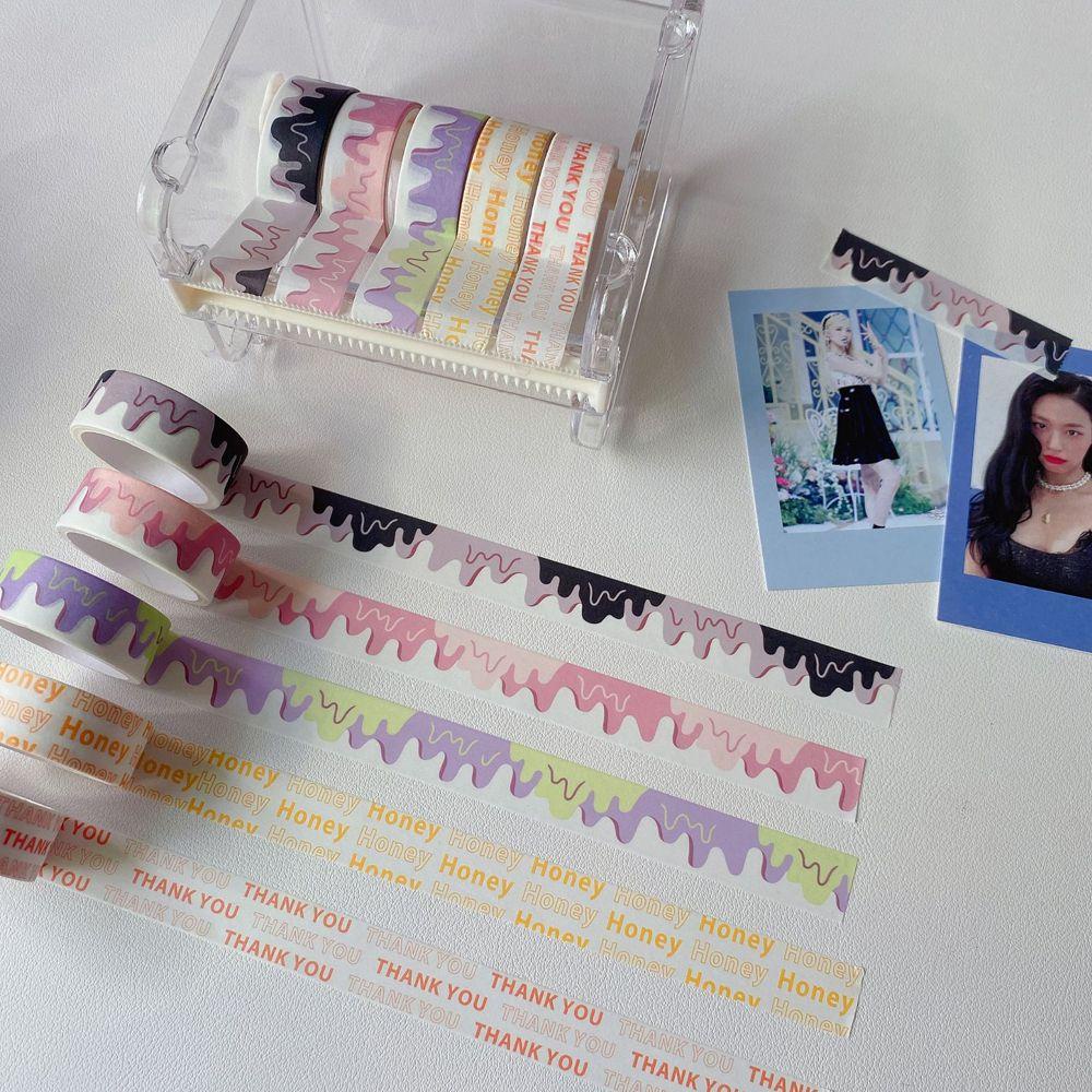 Lanfy Stiker Kertas Motif Kartun Warna Gradasi Untuk Dekorasi Scrapbook / Album DIY