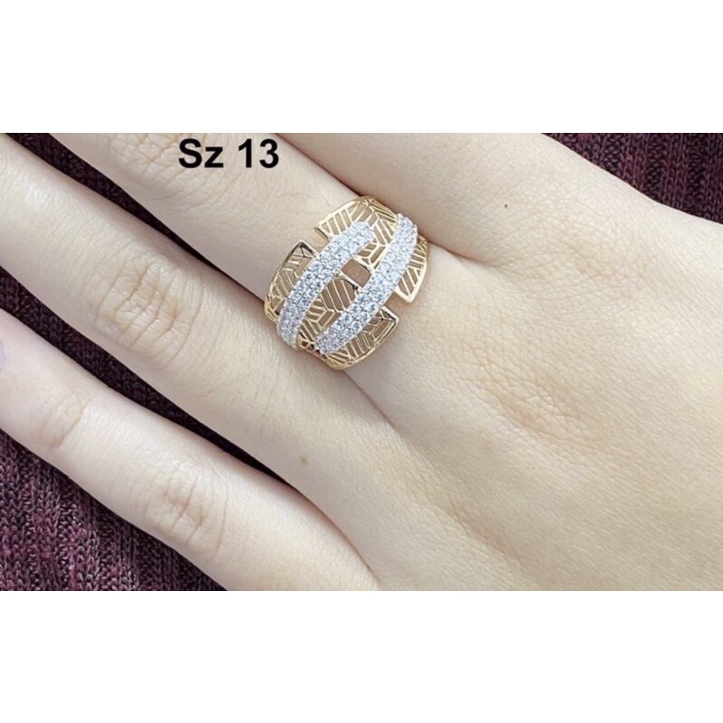 Cincin model kerawang mata kadar 375/8k wanita