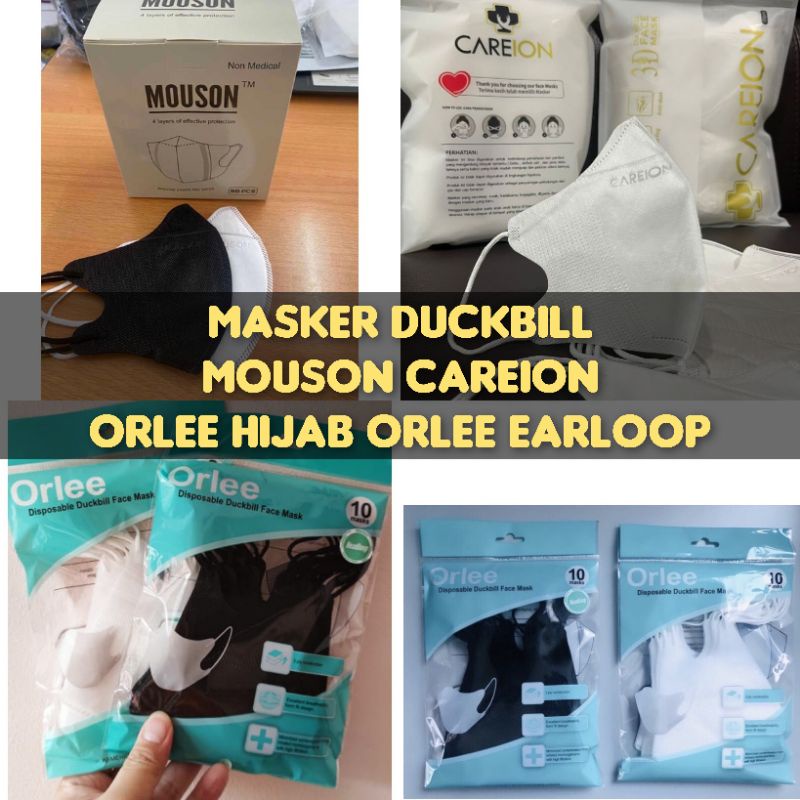 MASKER DUCKBILL MOUSON CAREION CCARE ORLEE EMBOS HIJAB NON HIJAB