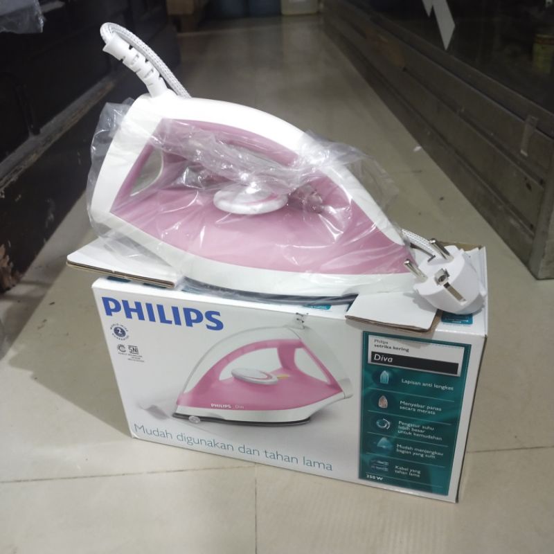 PHILIPS Diva Setrika Kering GC122/47 - Pink