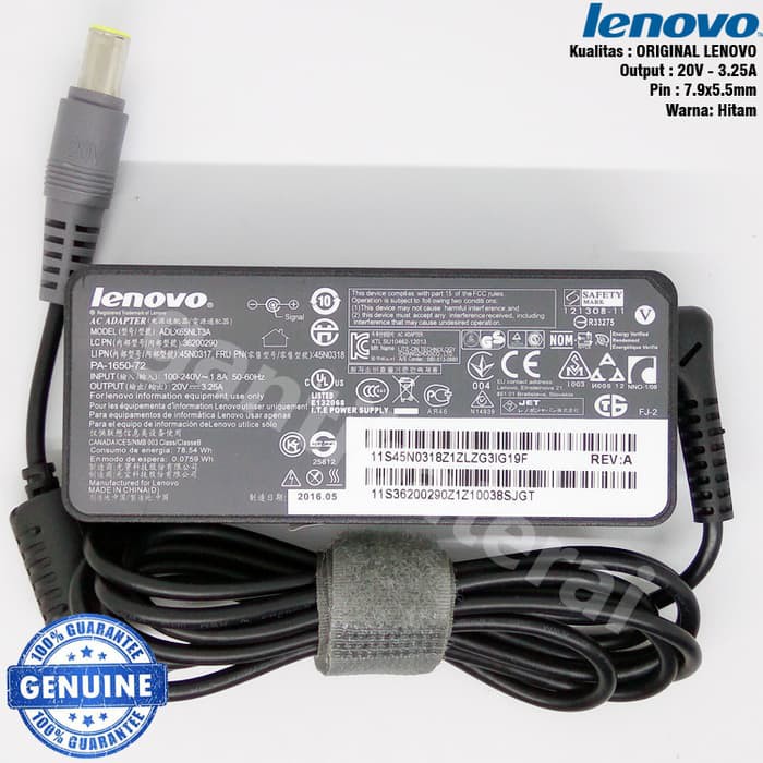 Adaptor Charger IBM LE X60 X61 R60 T60 T61 Z60 20V-3.25A Original