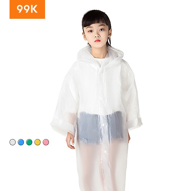 99K Jas Hujan Plastik Terusan Anak Lightweight Raincoat