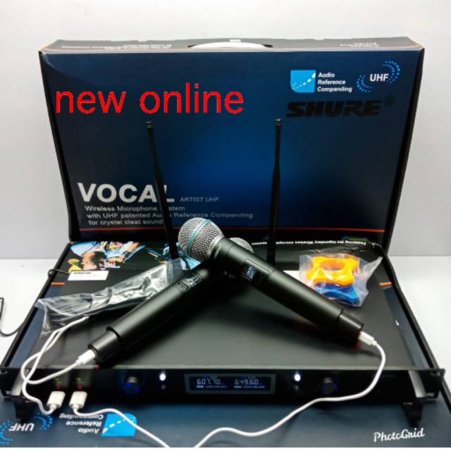 Mic wireless SHURE 2mic pegang bisa dicas